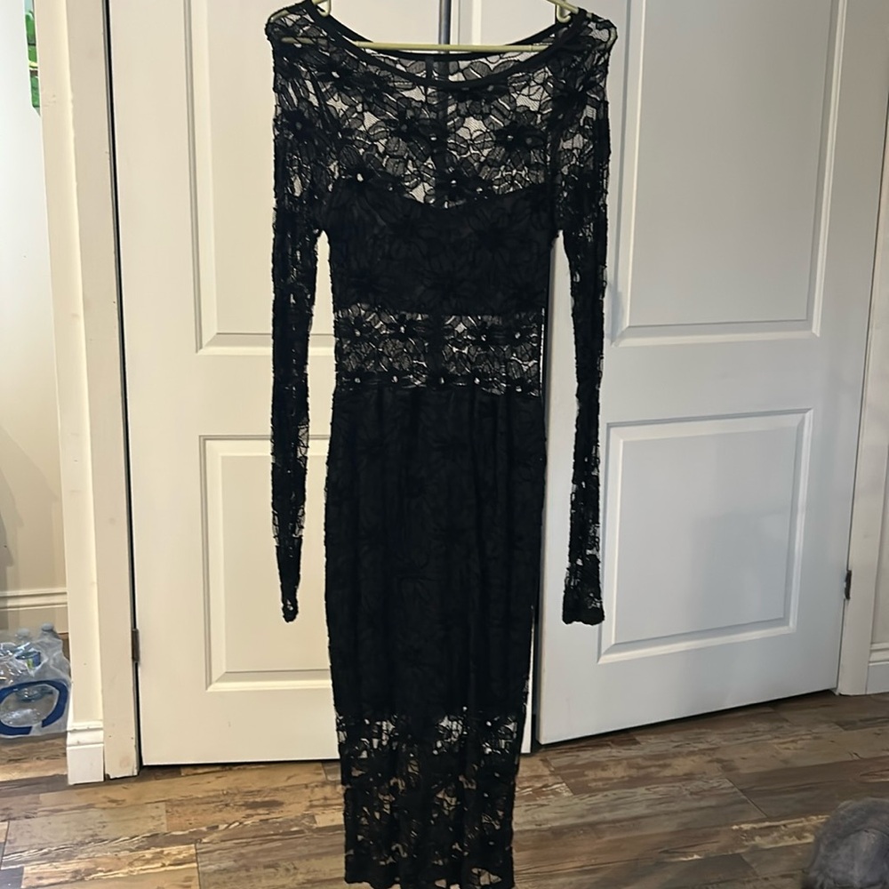 Tight soft lace dress